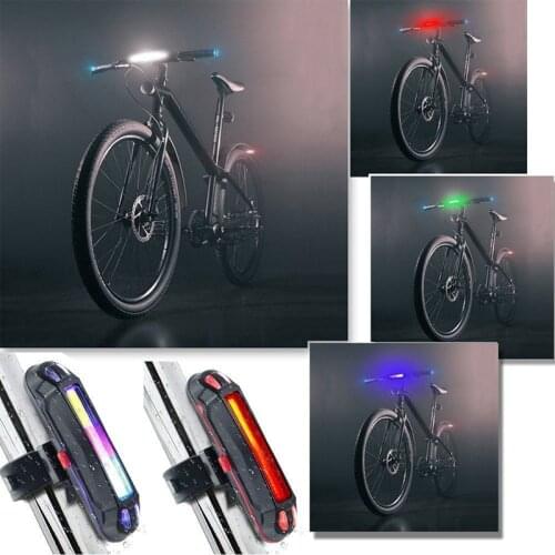 Bike Tail Light Bicycle Rear Light MTB Bike Cycling USB LED Rechargeable Indicator Safety Warning Taillamp Bike Accessories