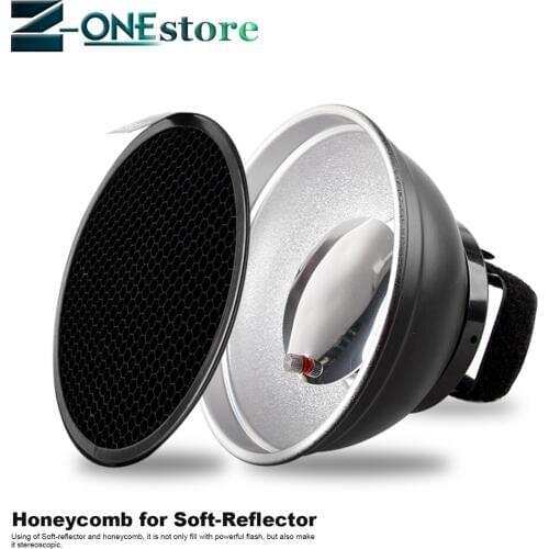 Universal Mount Flash diffuser+soft cloth+honeycomb for Yongnuo YN-560III IV 600EX-RT YN-568III YN-968 Camera Flash