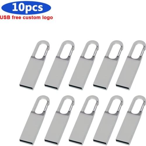 10pcs/lot Usb memory stick 64GB 32GB metal usb flash drive 16GB 8GB 4GB flash drive portable 128GB Pendrive Storage flash disk