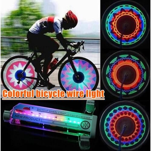 Bicycle Motorcycle Bike Tyre Tire Wheel Lights 32 LED Flash Spoke Light Lamp Outdoor Cycling Lights For 24 Inches Wheel