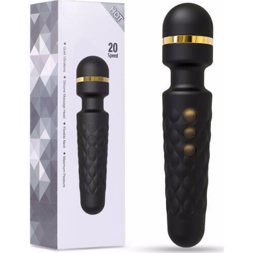 Powerful USB Rechargable Oral Clit Vibrators Sex Toys for Women G-Spot Clitoris Stimulator Massage Adult Sex Product AV Vibrator