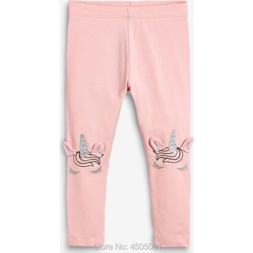 Embroidery Bear 100% Elastic Cotton Pencil Stretch Pants Infant Child Skinny Trousers Brand Baby Girl Clothes Kids Leggings 1-7Y