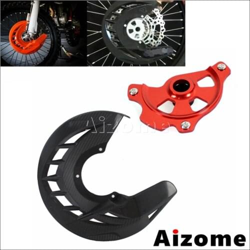 Motorcycle Brake Disc Guard Enduro Rotor Protection Cover For For Honda CR125R CR250R CRF250R CRF450R CRF250X CRF450X 2004-2017