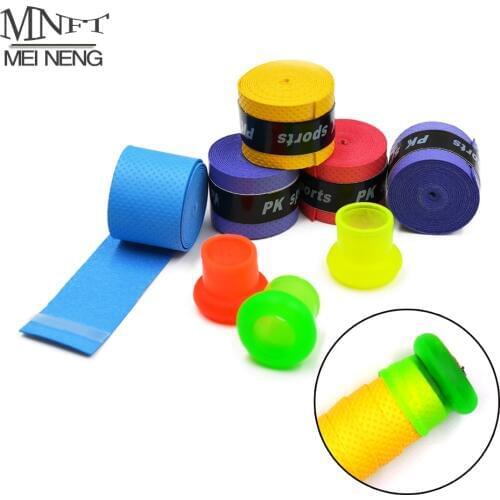 MNFT 2Pcs Tennis Racket Overgrips & Fishing Rod butt stop Anti-skid Sweat Absorbed Wraps Fishing Rod Fishing Tool Accessories