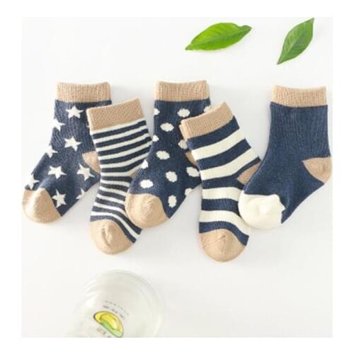 5Pairs/lot Cute Infant Baby Girls Printted Socks Baby Socks 1-6Y Cotton Newborn Boy Toddler Socks Baby Accessories