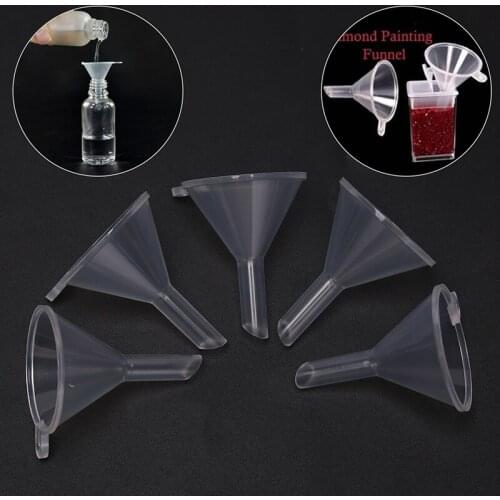5pcs Small Plastic Funnel Small Mouth For Perfume Diffuser Bottle Mini Liquid Oil Funnels Lab Tools For Kitchen Tool