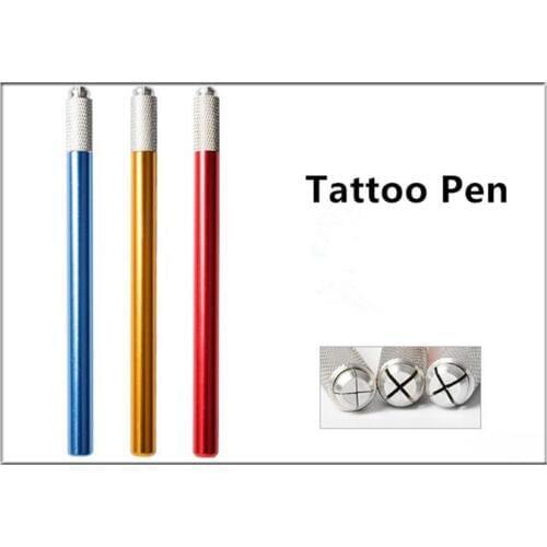 50 Pcs Microblading Pen Machine Caneta Tebori Classic Manual Eyebrow Tattoo Gun For Permanent Makeup Eyebrow By Free Shipping