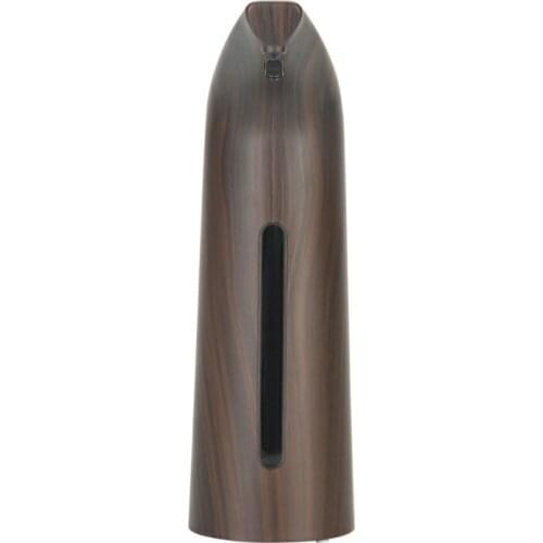 400ml Automatic Liquid Soap Dispenser Deep Wood Grain Pattern Battery Operated Waterproof Touchless Disinectant Machine