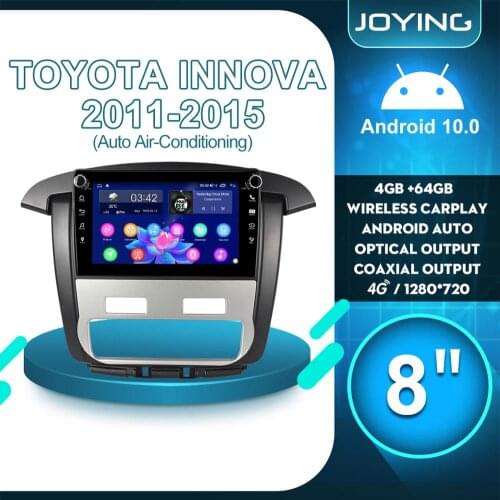 Joying 8" Android10 Car Radio for Toyota Innova 2011-2014 GPS Carplay DSP SPDIF Subwoofer Android-auto Bluetooth5.1 5GWIFI DAB