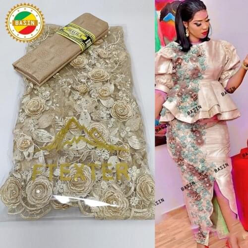 Big Rhinestones Net Tulle Lace With Guipure Bazin Riche Fabrics French Basin Riche Wedding Women Dresses Net Lace With Stones