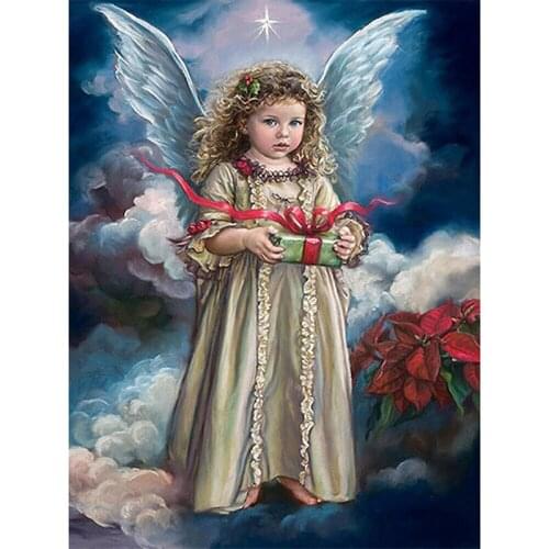 Diamond mosaic angel girl full square diamond painting cross stitch kit diamond embroidery sale picture rhinestone