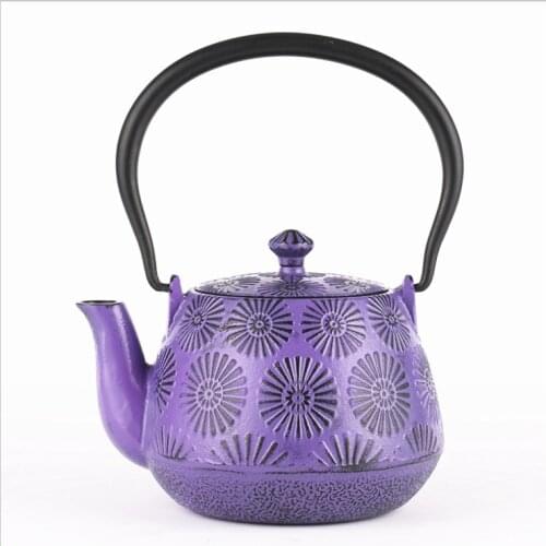 Sunflower Cast Iron Teapot Boiling Water Making Tea Pot 800ml Japanese Style Tetsubin Iron Bottle Tea Kettle