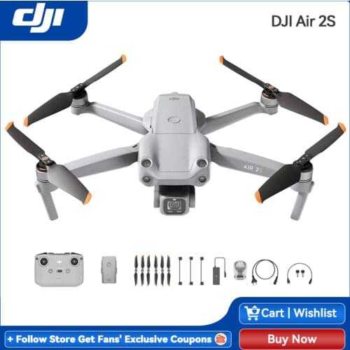 Dji air 2s drone with 1 inch large cmos sensor 2.4mm pixels 20mp camera 12km 5.4k video Original new in stock