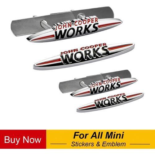 Car Stickers Emblem Badge For Mini Cooper S John Cooper Works R50 R52 R53 R55 R56 R57 R58 R59 R60 R61 F55 F56 Clubman Countryman