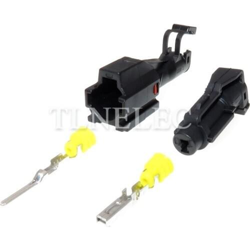 MG640280-5 MG610278-5 Black SWP Style Waterproof Male Female Adapter Automotive Plug KET 1 Pin Connector