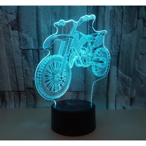 Motorcycle 3d Nightlight 7 color change Kids Lamp Luminaria De Mesa Led Usb 3d Night Light Luminaria Led Light Fixtures