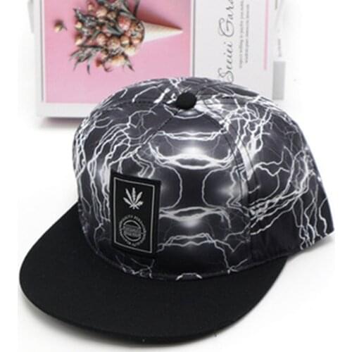 2021 New flash print male hip-hop hat trucker hat spring and summer lightning baseball cap female outdoor sunshade rebound cap