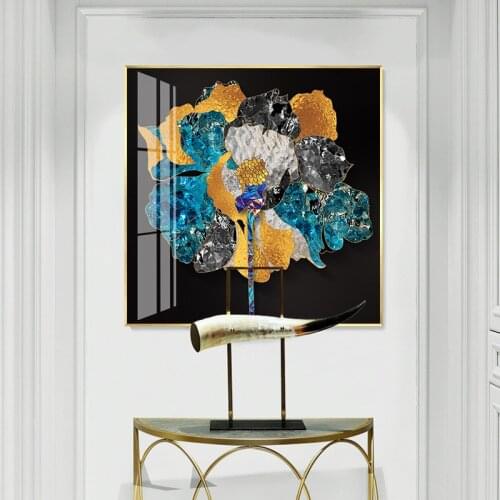 Fancy Enamel Canvas Prints Pictures Living Room Wall Art Painting Home Decor Modular Beautiful Abstract flower Poster UnFramed