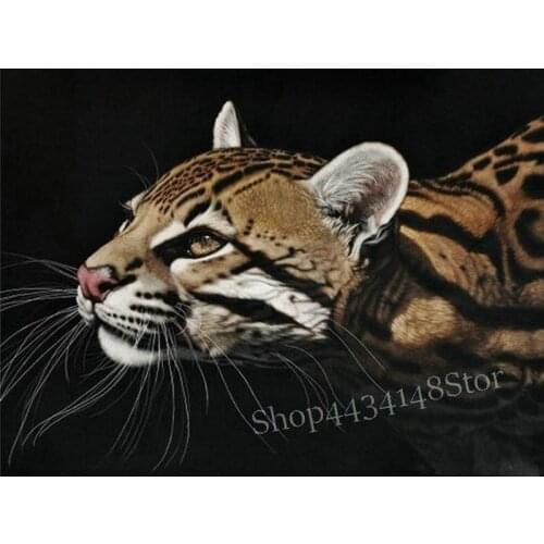 New arrival 5d diy diamond painting leopard icon 3D diamond embroidery animal diamond mosaic