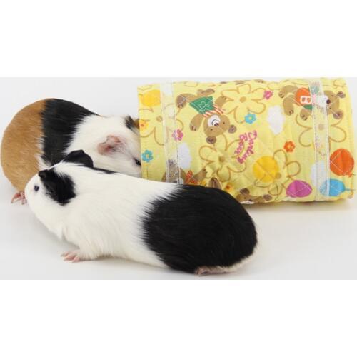 Single/T Shape Cartoon Comic Small Guinea Pig Hamster Toy Tubes Tunnels Spring Hamster Cage House Nest Hedgehog Chinchilla Bed