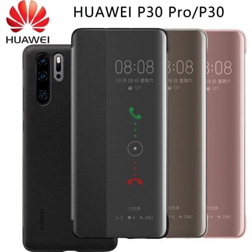 Original Official HUAWEI P30 Pro Case Smart View Window Leather Protection Flip Case HUAWEI P30 Pro Cover Huawei P30 Case Funda