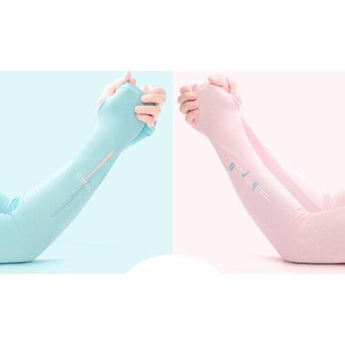 Summer Anti-Ultraviolet Sports Arm Guard Ice Silk Sleeves Female Outdoor Sunscreen Cool Fashion Printed Sleeve Gloves