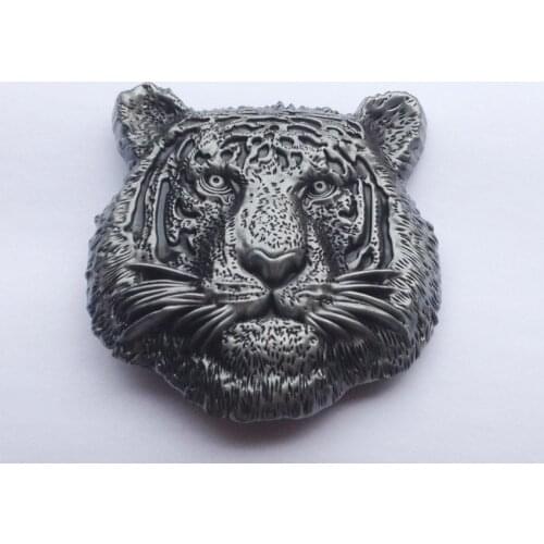 Tiger head belt buckle with pewter finish JF-BY100 suitable for 4cm wideth belt with continous stock
