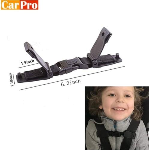 Child Safety Seat Belt Buckle Car Seat Chest Harness Clip Clasp Strap Belt for Kids Portable Toddler Adjustable Lock Tite Guar