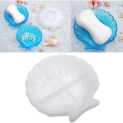 New Durable DIY Crystal Epoxy Resin Sea Shell Dish Silicone Mold Jewelry Storage Plate Mold Making Tools