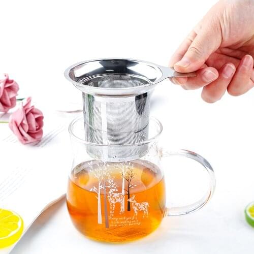 HOOMIN Stainless Steel Tea Strainers Tea Spice Filter Reusable Tea Infuser Teaware Kitchen Tools Gadgets