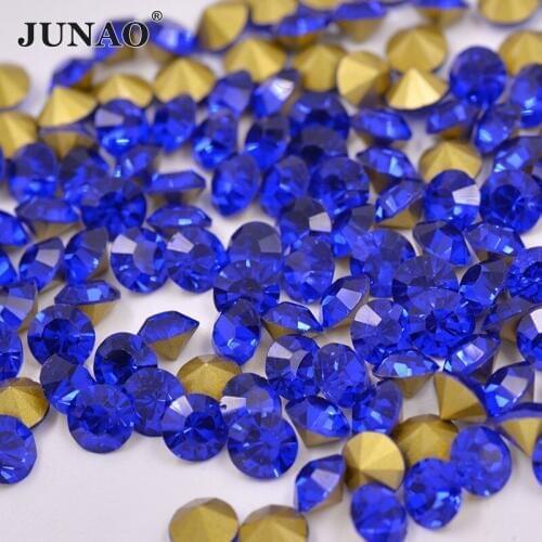 SS 6 8 10 12 16 20 30 Dark Blue Point Back Glass Nail Rhinestones Round Stones and Crystal Nail Art Gems Crystal Chaton