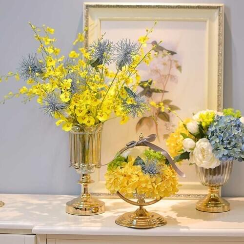 Wedding Table Center Decoration Artificial Peony Hydrangea Orchid Bridal Bouquet Birthday Backdrop Home Party Decor Floral