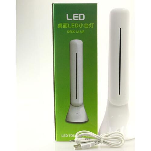 LED sensive Desk Lamp DC 5V USB Rechargeable dimmable Table lamp Foldable Reading Light white lighting 3 mode