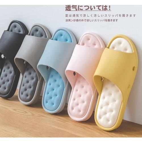 Bathroom Bath Home Slippers Female Couple Non-Slip Platform Indoor Eva Plastic Slippers Men Wear-Resistant Mens House Slippers
