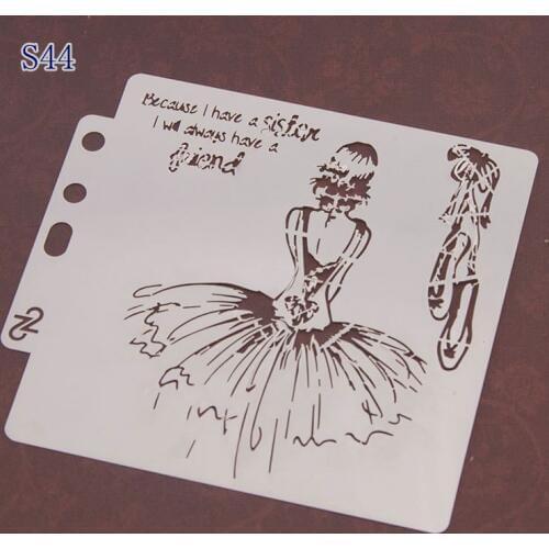 Skirt maiden Layering Stencils Drawing Color Spraying Stencil for Diy scrapbook/photo album coloring,painting stencil,home decor