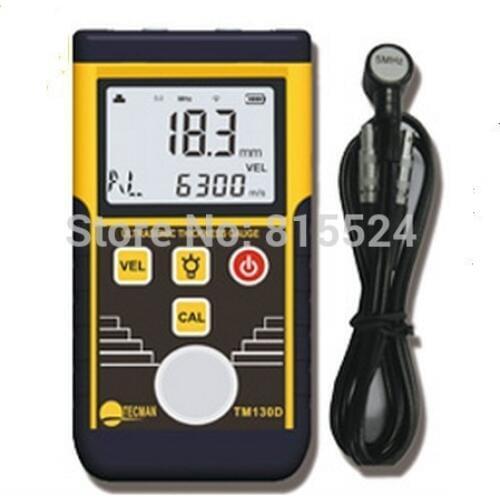 Measuring Range 1.2~ 220mm ( Steel ) Glass Plastic Pipe Valve Thickness TECMAN TM130D Ultrasonic Thickness Gauge