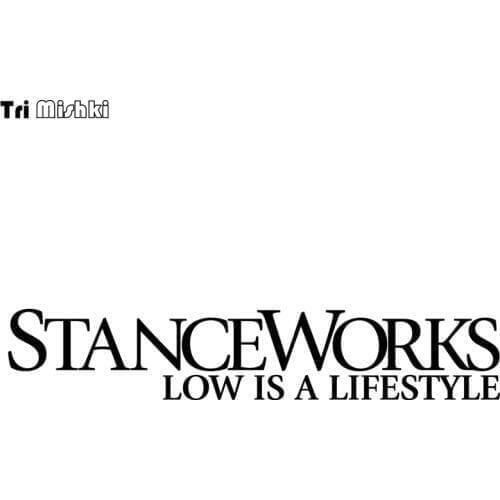 Tri Mishki HZX499 10.8*58cm letter Print stanceworks low is a lifestyle car sticker funny Vinyl Decals Accessories Car Sticker