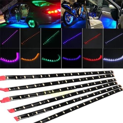 Waterproof DC 12V Motor LED Strip SMD Underbody Decorative Light For Car Motorcycle Beautiful Soft Lights