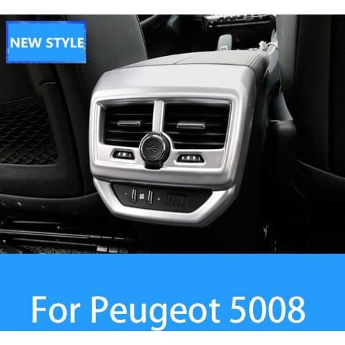 The outlet After the air outlet armrest box rear seats in the middle air conditioning outlet For Peugeot 5008 2017-2019
