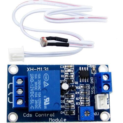 XH-M131 DC 5V / 12V Light Control Switch Photoresistor Relay Module Detection Sensor 10A brightness Automatic Control Module