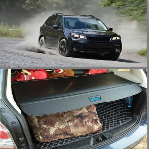 Car Rear Cargo Cover For Subaru Forester 2008-2012,2013-2018,2019 Retractable Rear Trunk Luggage Security Shielding Shade Canvas
