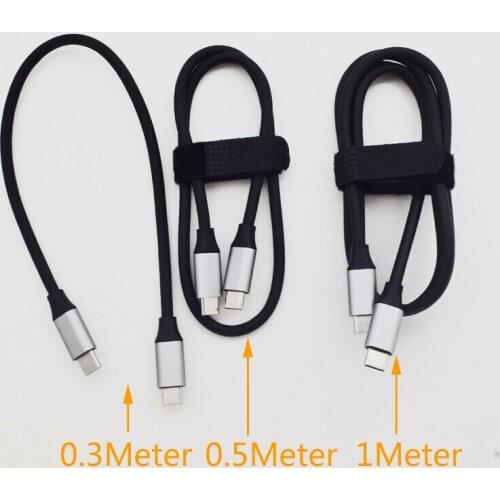 1pc USB C to USB C Type-C USB 3.1 Gen1 Super Speed Power Data Sync Cable Black