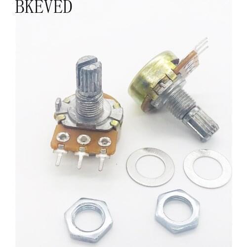 5pcs WH148 B1K B2K B5K B10K B20K B50K B100K B250K B500K B1M 3pin 15mm 1K 2K 5K 10K 20K 50K 100K 250K 500K 1M