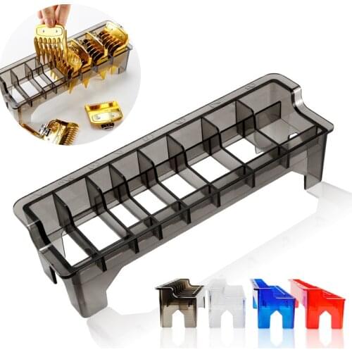 8 Grid Guide Limit Comb Storage Box Electric Hair Clipper Rack Holder Organizer Case Barber Salon Hairdressing Tools