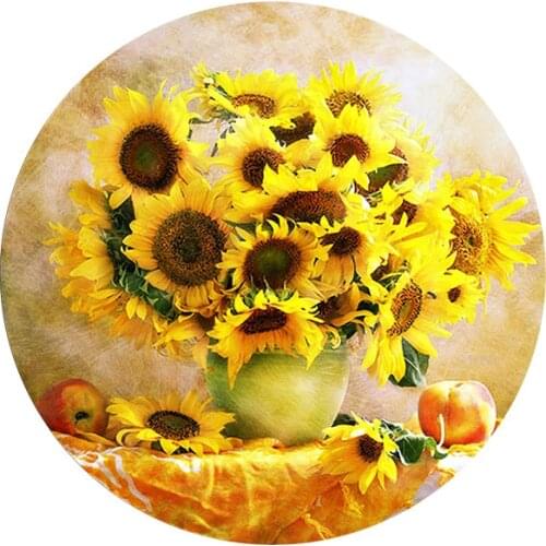 AB Diamond Painting Sunflowers DIY Round Diamond Embroidery,Cross Stitch,Rhinestone Mosaic Sale,Home Decor New Styles