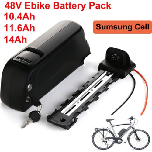 Down Tube Ebike Battery 48V 10.4Ah 11.6Ah 14Ah Electric Bicycle Dolphin Lithium Batteries Pack With USB Port For Bafang Motor
