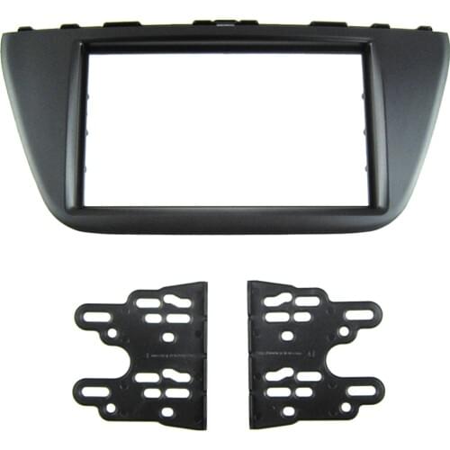 CarBar Double 2 Din Car Radio Fascia for Suzuki SX4 Crossover 2014 Stereo Fascia Dash Dashboard Frame Panel Trim Kit Car Stereo