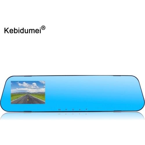 Kebidumei Car DVR Camera HD 1080P Single Record 4" Digital Video Mirror Recorder 120 Degree Wide Angle Car Dash Cam Registrar
