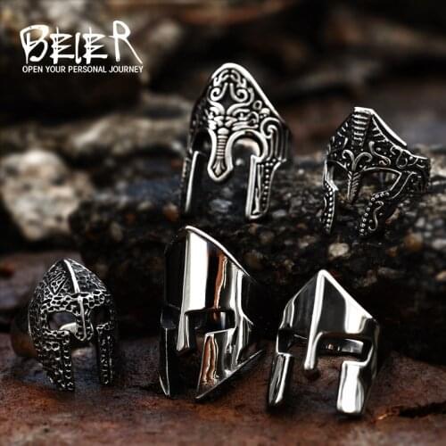 BEIER 316L Stainless Steel Vintage Men Ring Ancient Rome Fashion Jewelry Gift Dropshipping LLBR8-609R