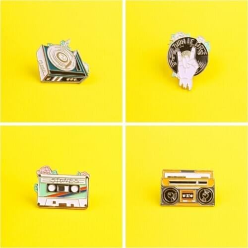 Brooches Magnetic Tape Enamel Pin On Jeans Jacket Metal Badges For Clothes Accessories Lapel Pin Jewelry Stripes For Clothes Set